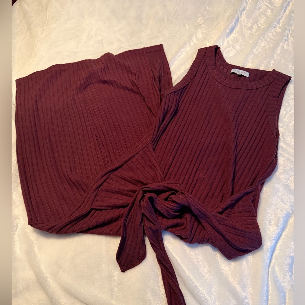 Michael Stars Sleeveless Burgundy Dress - Picture 2 of 11